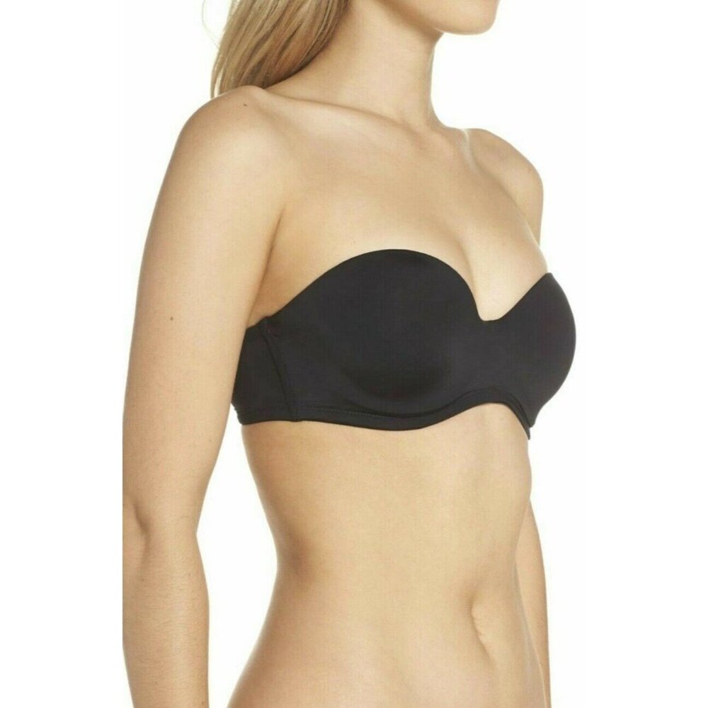 🆕NATORI Reflex Push-Up Strapless Convertible Bra 34C Black #774495 - Picture 6 of 11